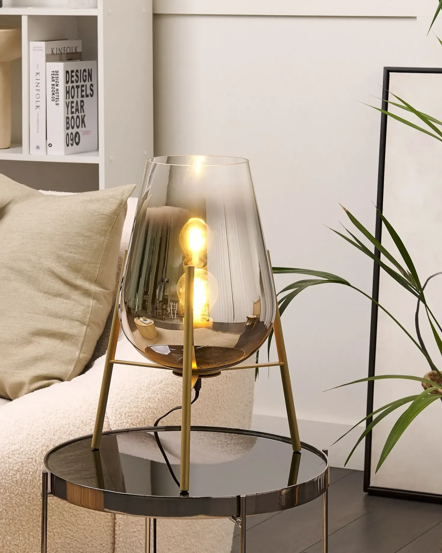 Lampada da tavolo MENA Metallo Oro