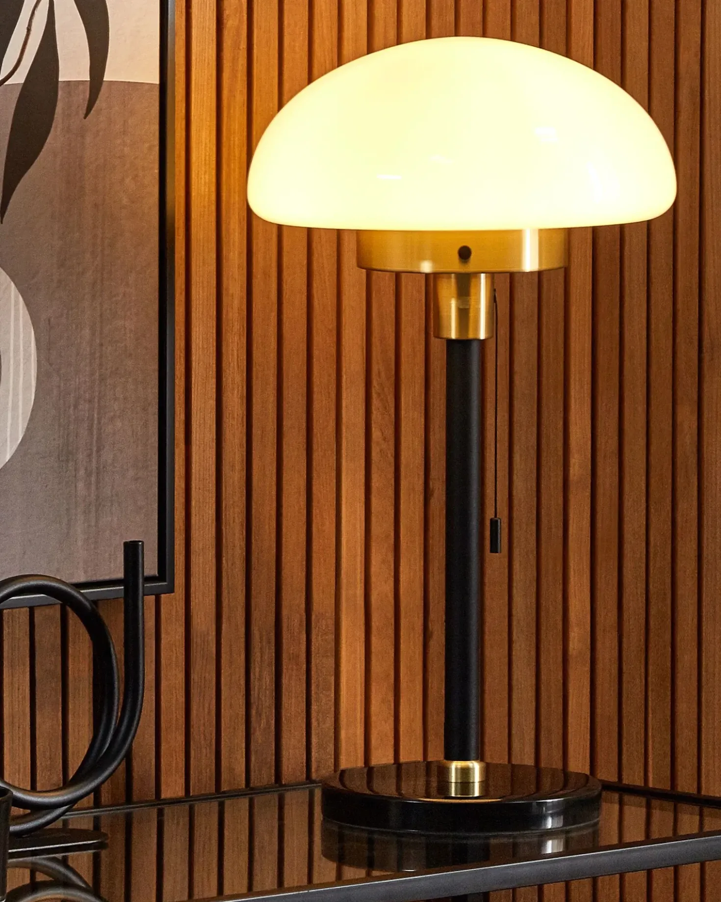 Lampada da tavolo MINIJA Metallo Nero