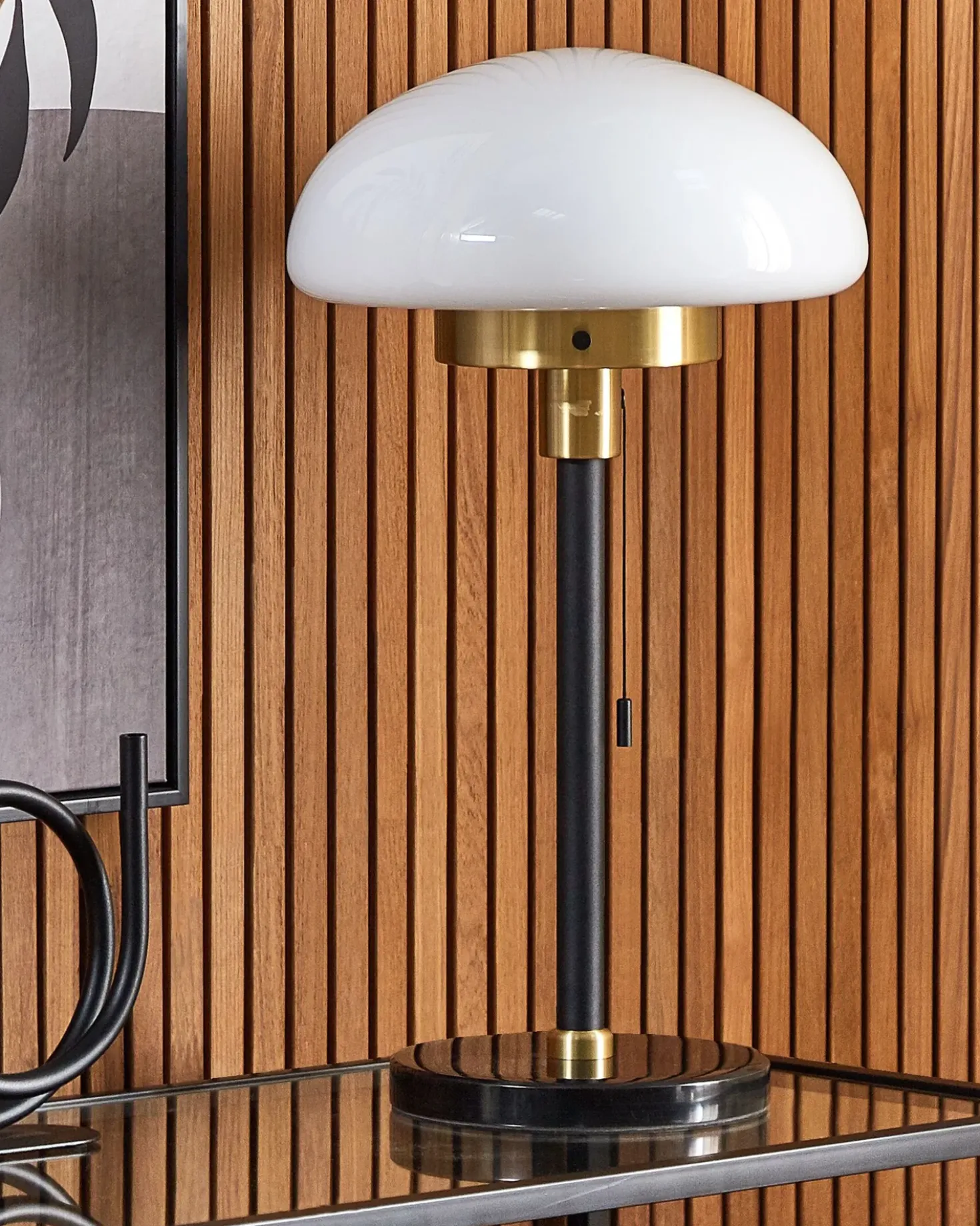 Lampada da tavolo MINIJA Metallo Nero
