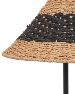 Lampada da tavolo MOMBA Corda di carta Nero