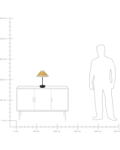 Lampada da tavolo MOMBA Corda di carta Giallo