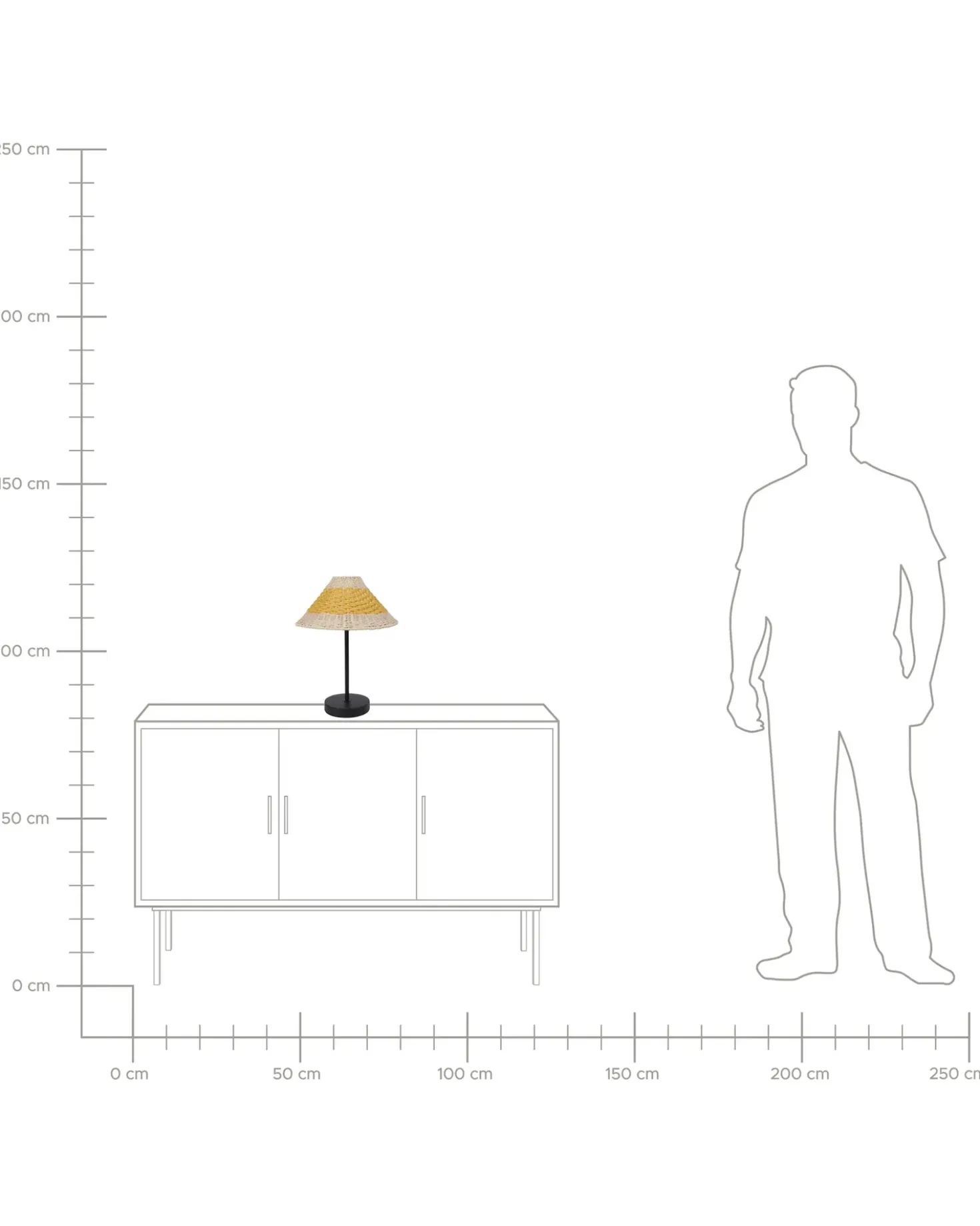 Lampada da tavolo MOMBA Corda di carta Giallo