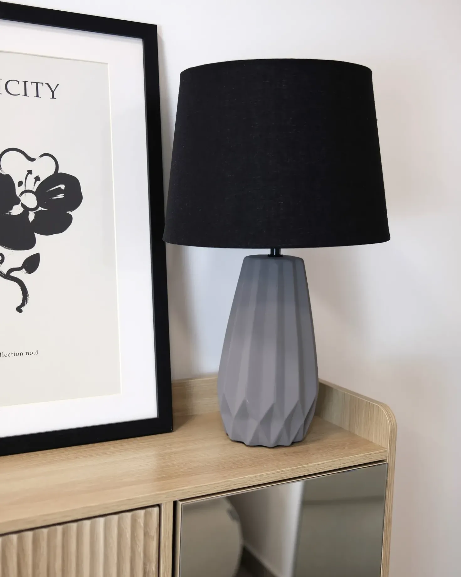 Lampada da tavolo MONTAGUA Ceramica Grigio