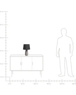 Lampada da tavolo MONTAGUA Ceramica Grigio