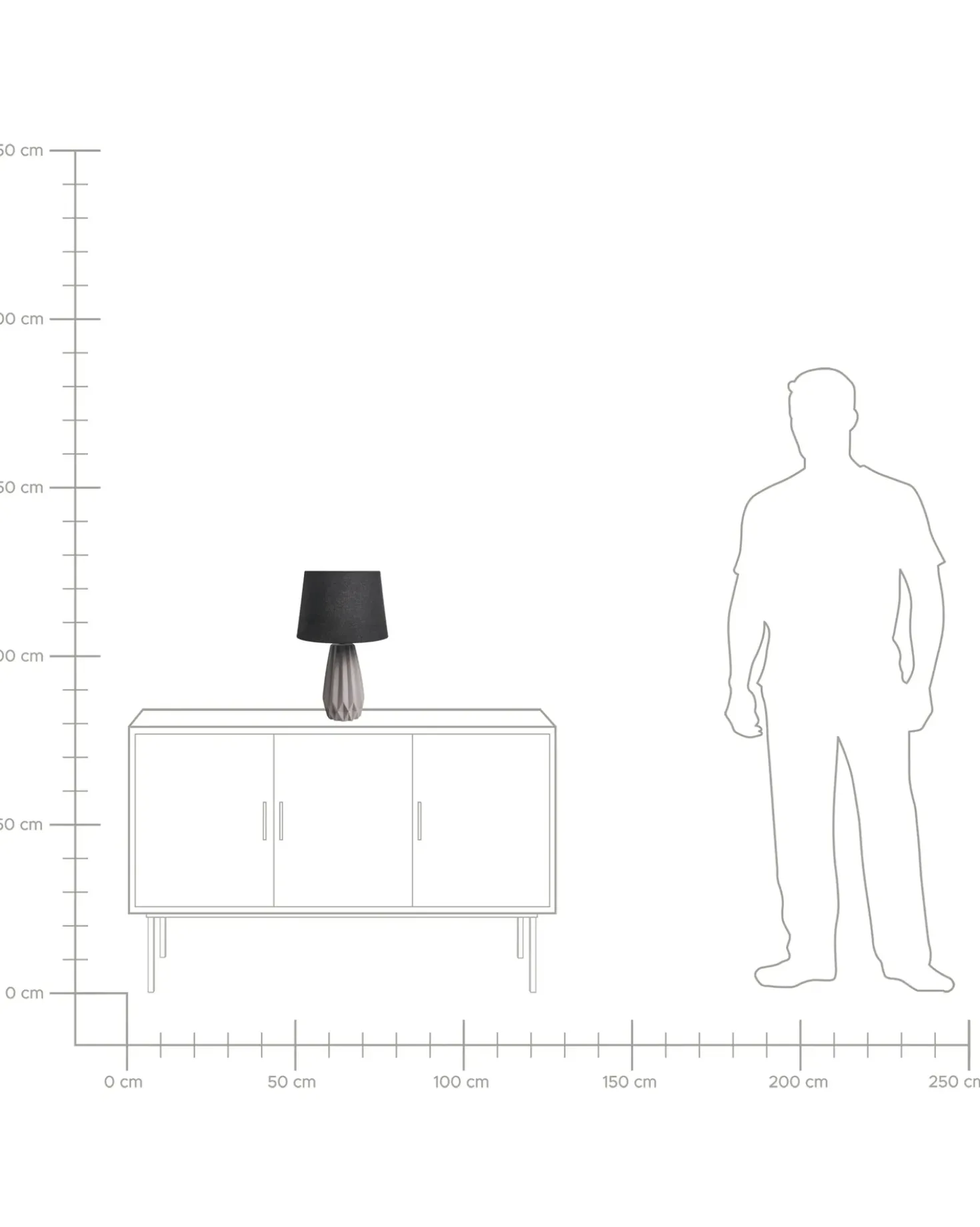 Lampada da tavolo MONTAGUA Ceramica Grigio