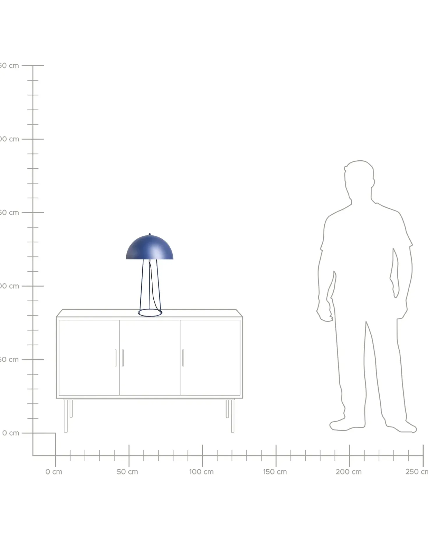 Lampada da tavolo MOPAN Metallo Blu