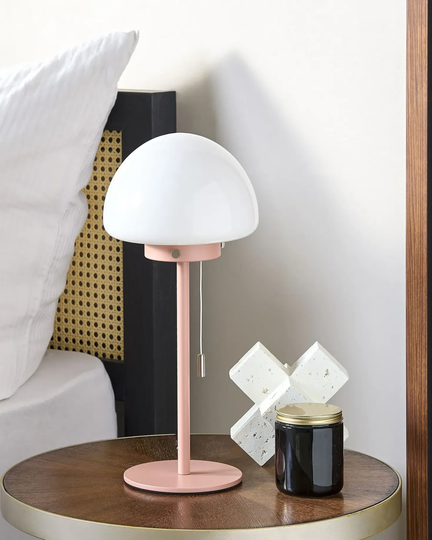 Lampada da tavolo MORUGA Metallo Rosa