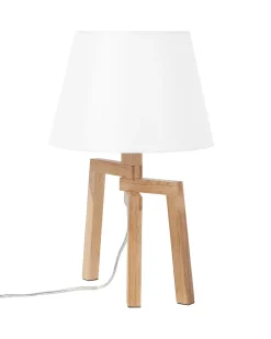 Lampada da tavolo NALON Legno di quercia Marrone/Bianco