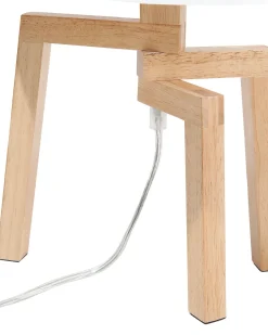 Lampada da tavolo NALON Legno di quercia Marrone/Bianco
