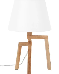 Lampada da tavolo NALON Legno di quercia Marrone/Bianco