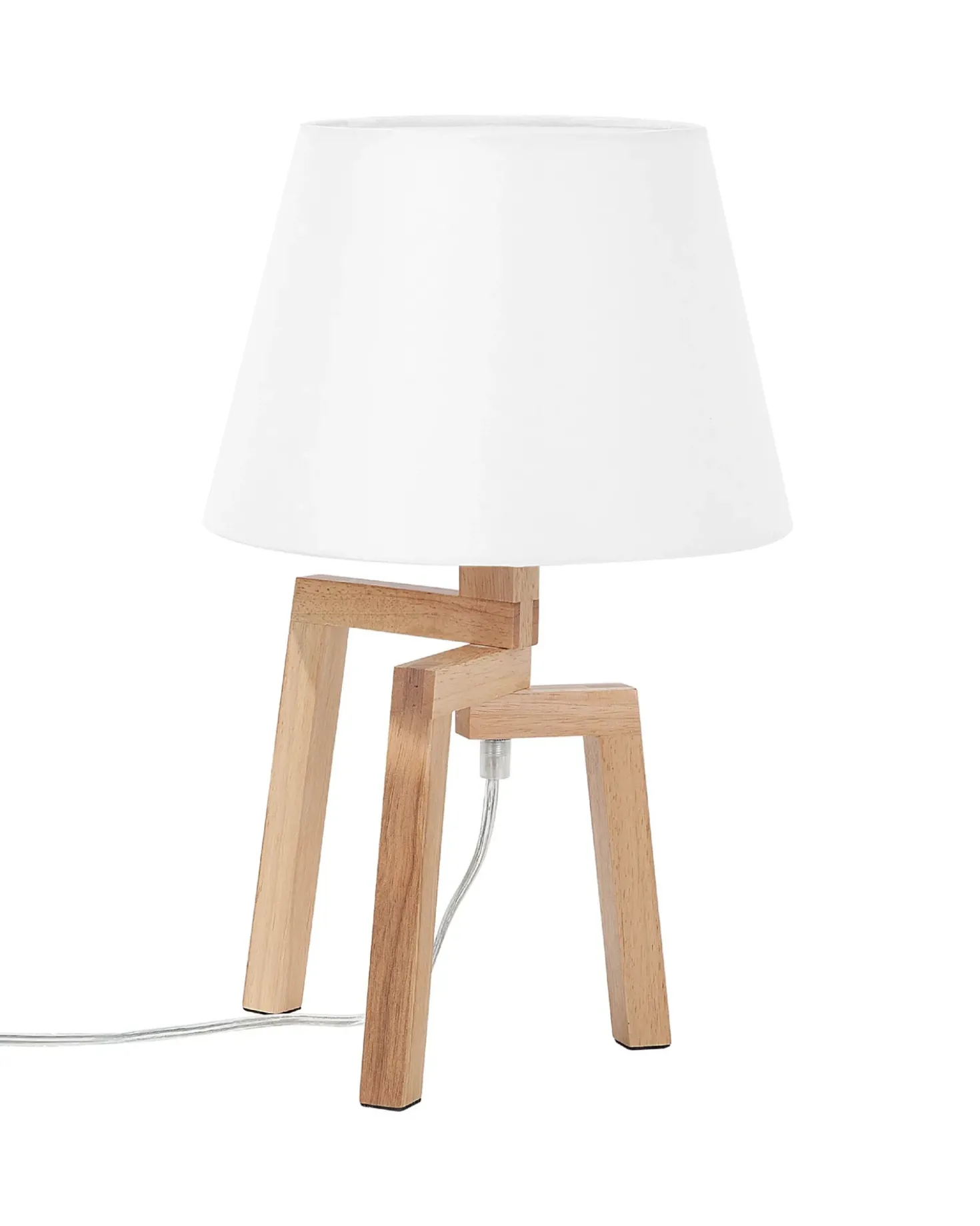 Lampada da tavolo NALON Legno di quercia Marrone/Bianco