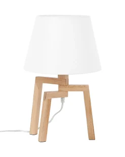 Lampada da tavolo NALON Legno di quercia Marrone/Bianco