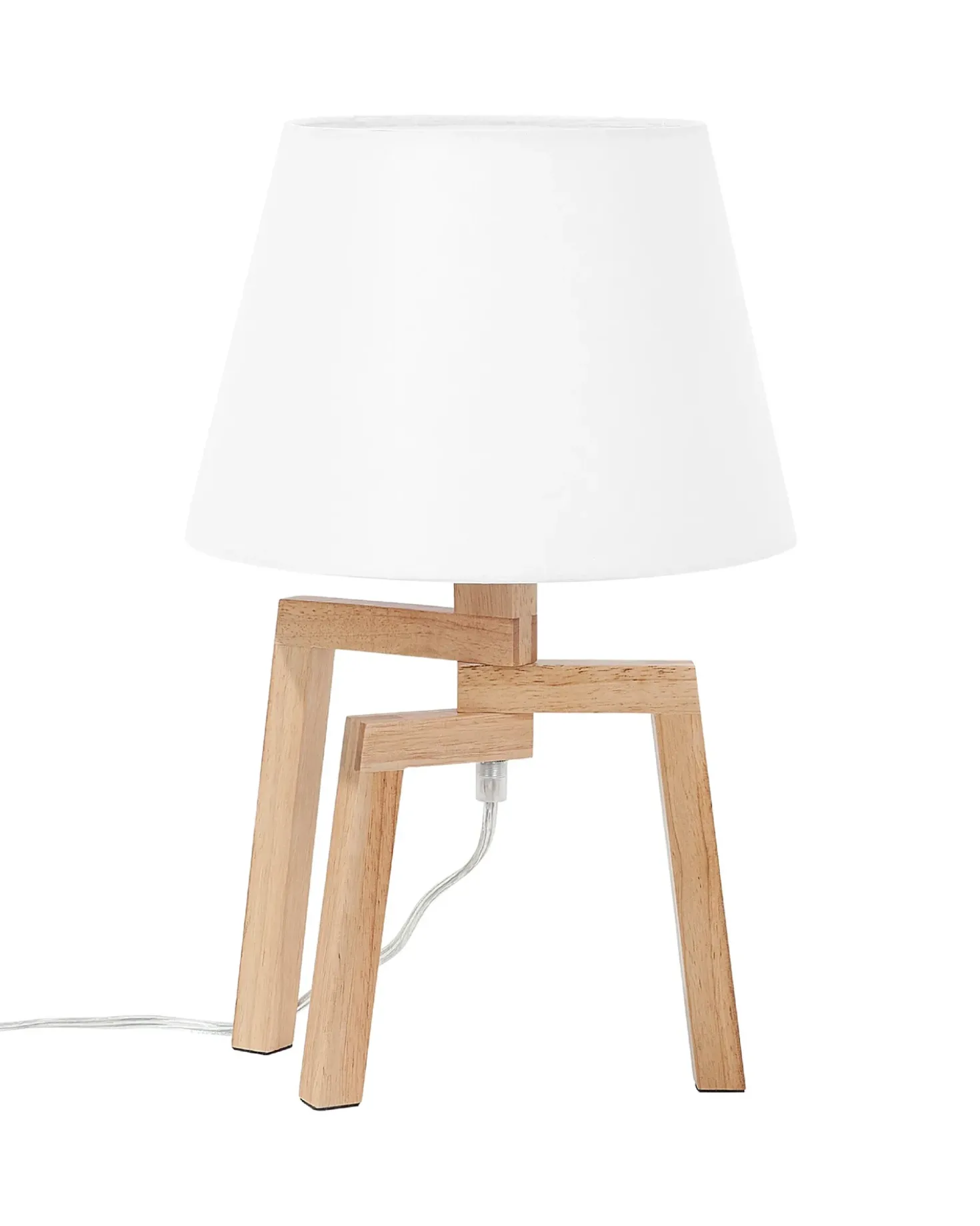 Lampada da tavolo NALON Legno di quercia Marrone/Bianco