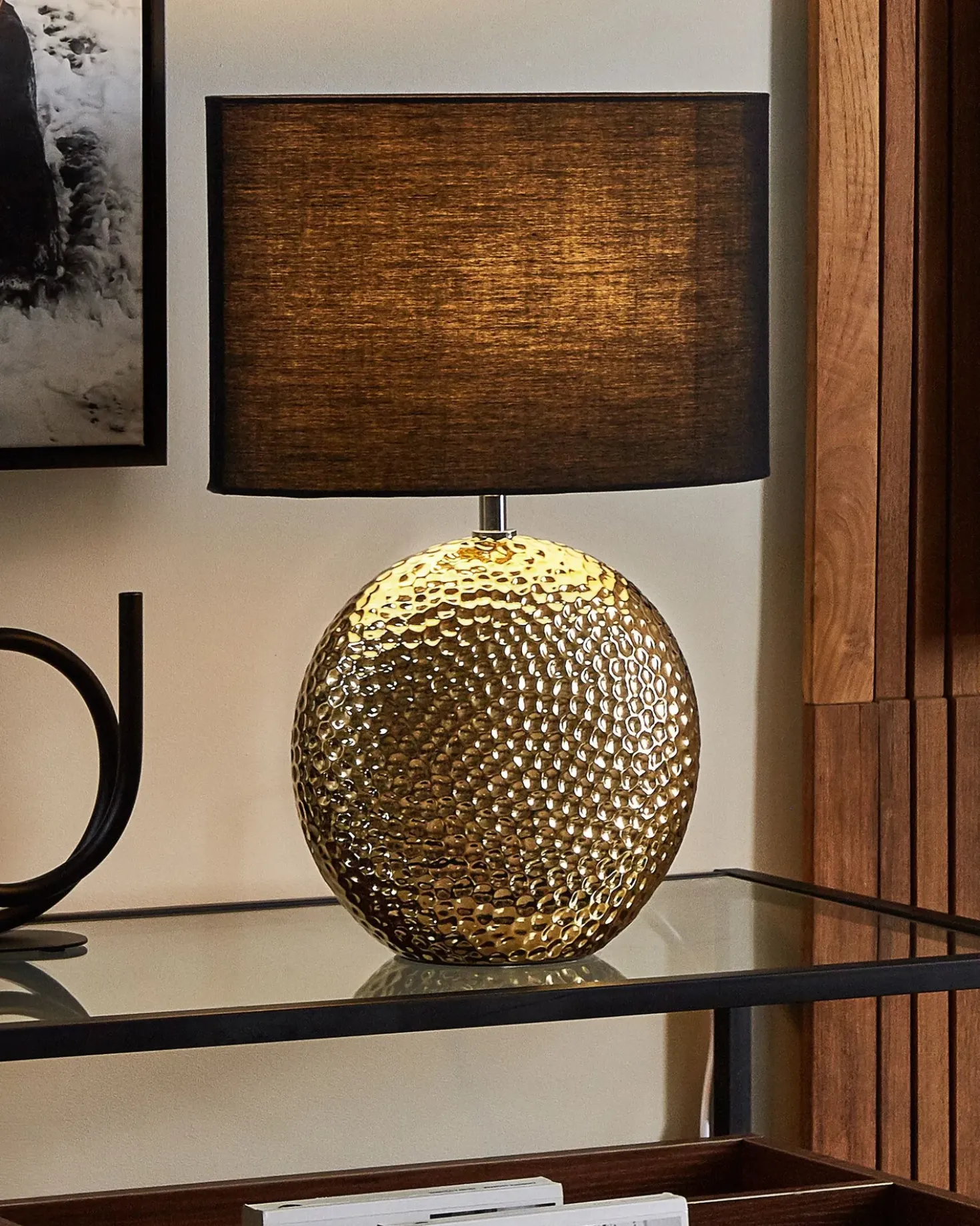 Lampada da tavolo NASVA Ceramica Oro