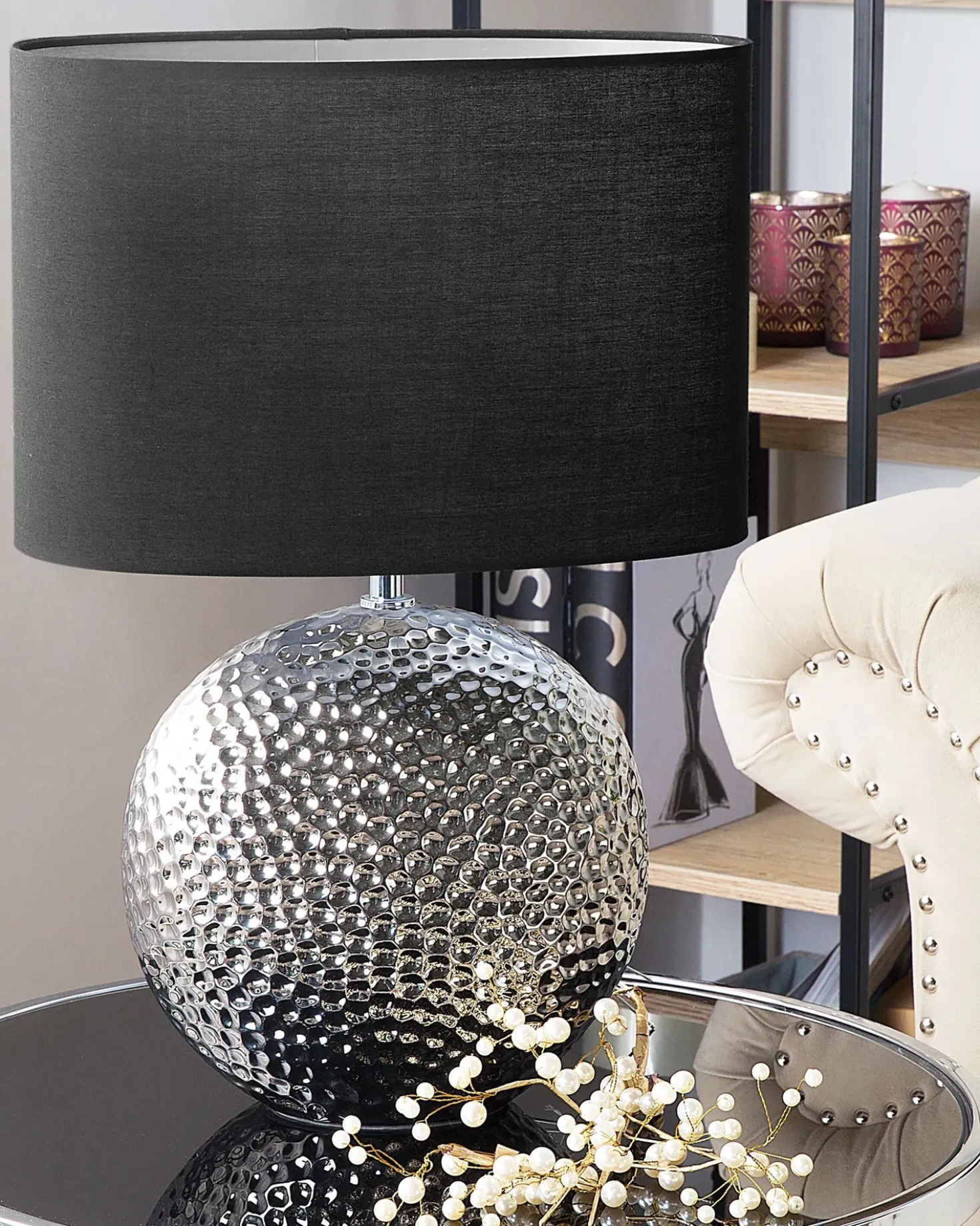 Lampada da tavolo NASVA Ceramica Argento
