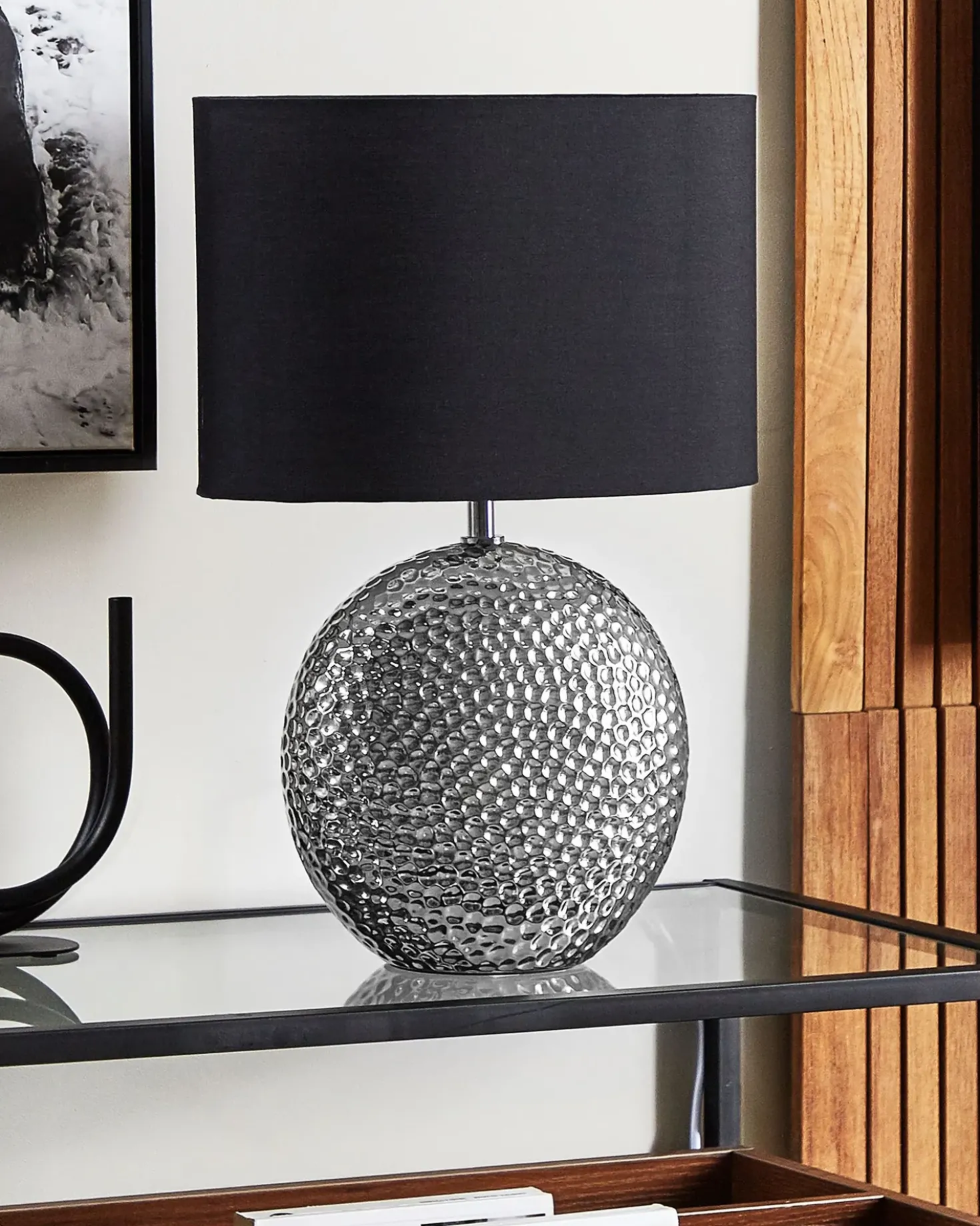 Lampada da tavolo NASVA Ceramica Argento