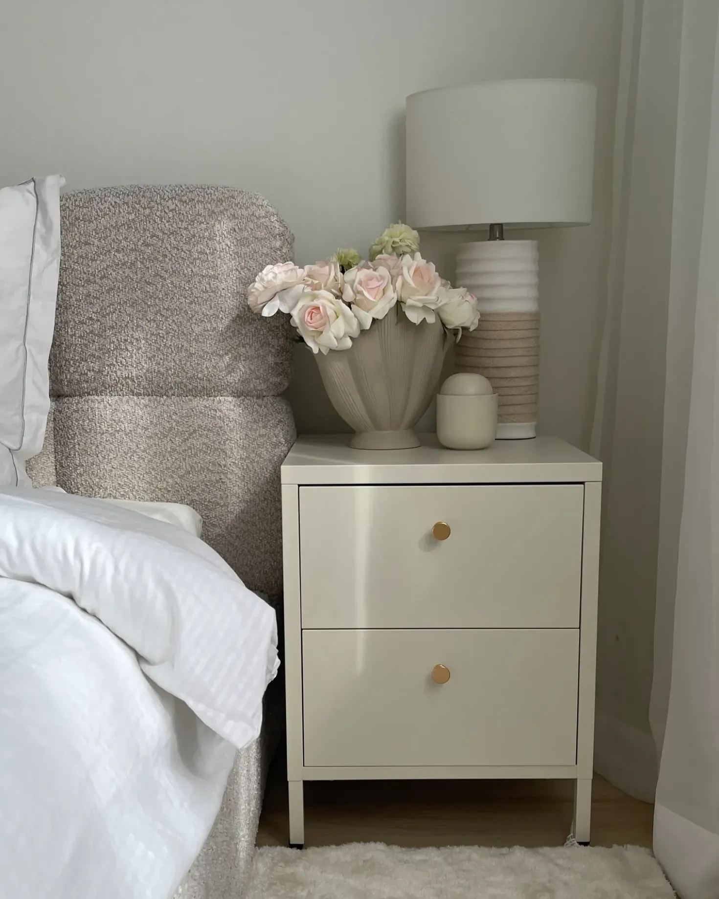Lampada da tavolo NAVIA Porcellana Beige chiaro