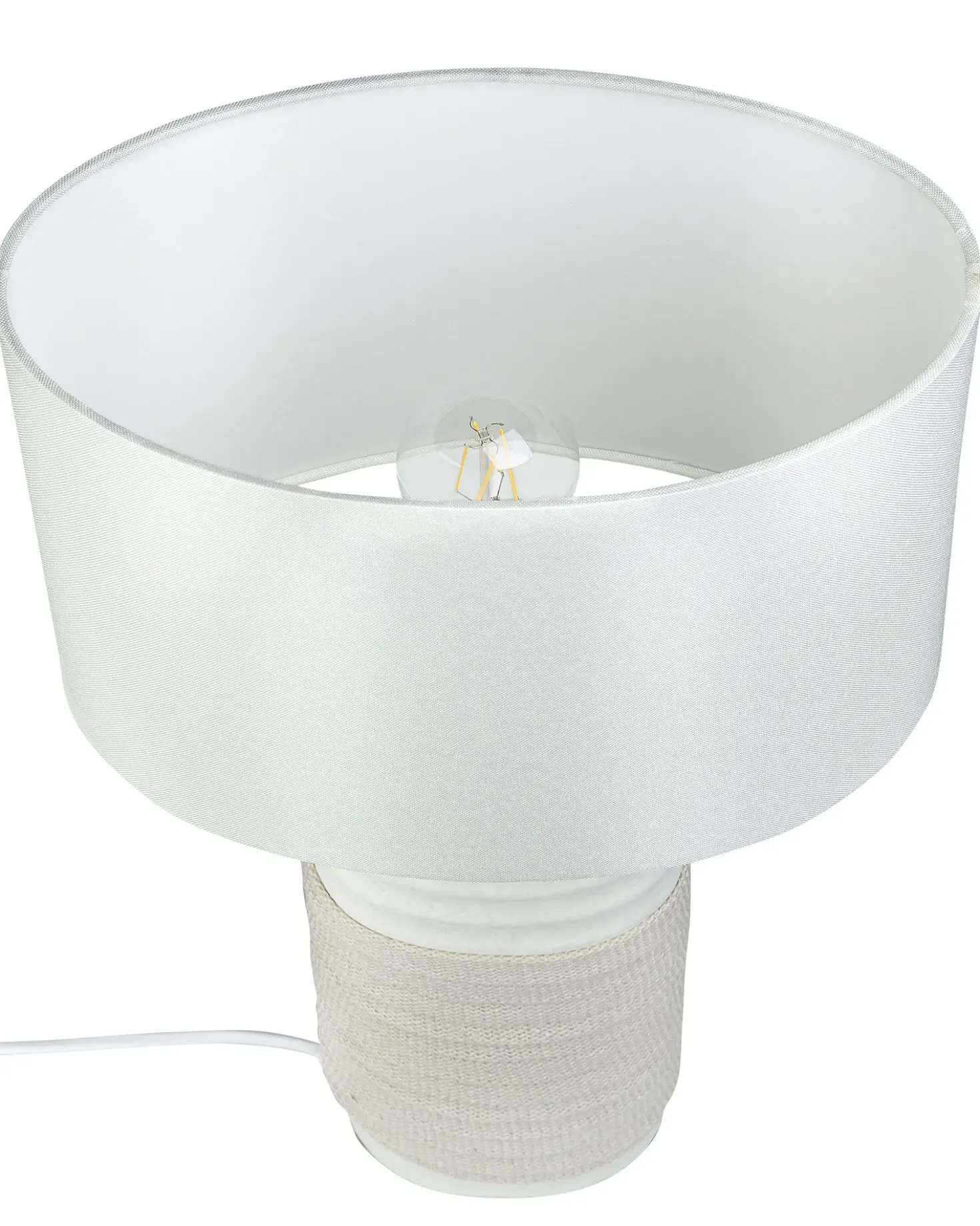 Lampada da tavolo NAVIA Porcellana Beige chiaro