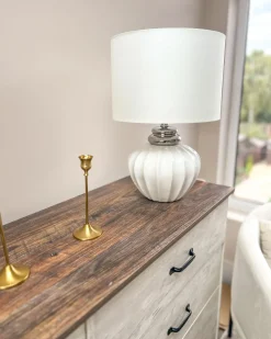 Lampada da tavolo NERIS Ceramica Bianco sporco