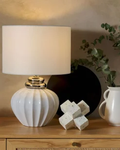 Lampada da tavolo NERIS Ceramica Bianco sporco