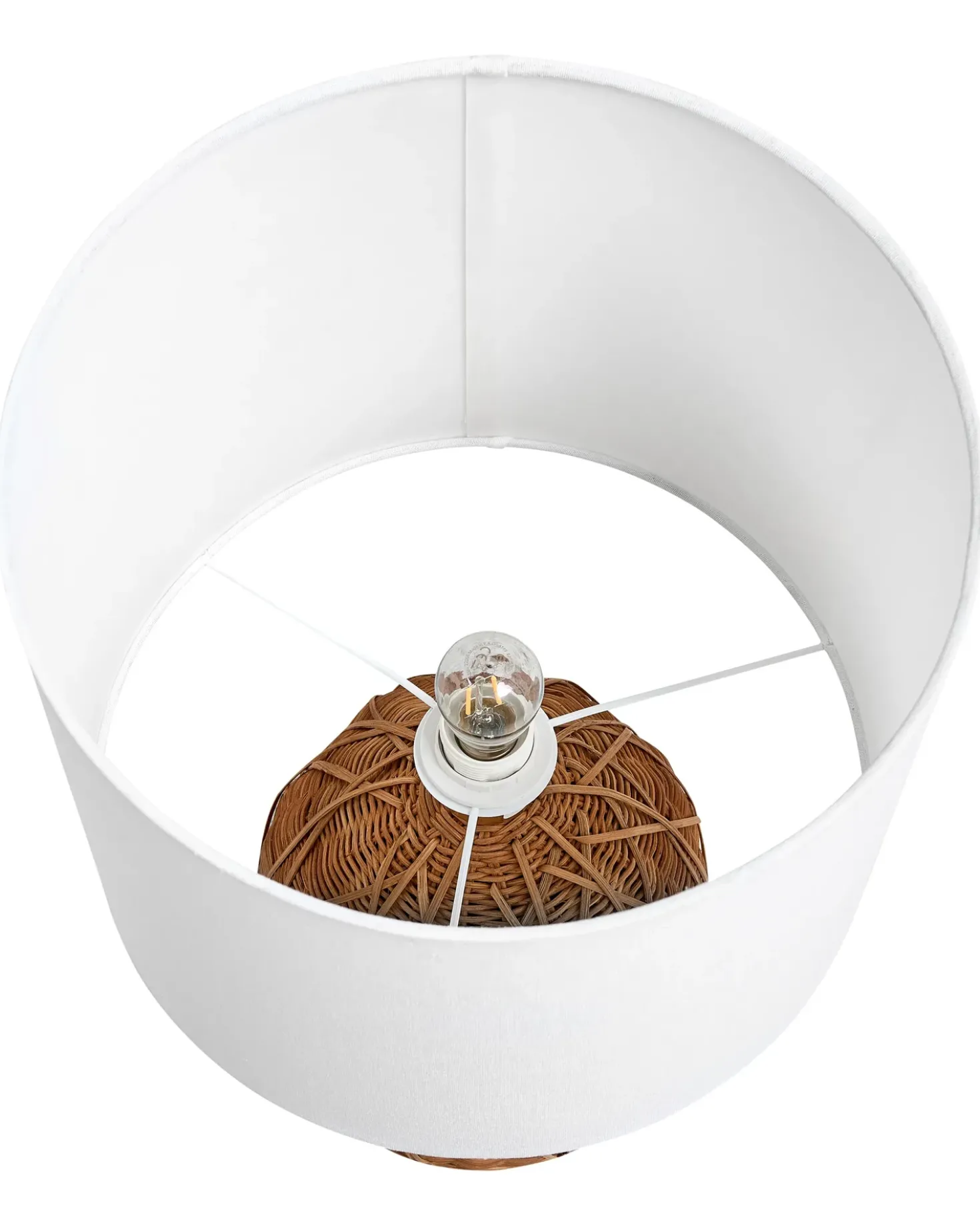 Lampada da tavolo NILWALA Rattan Naturale