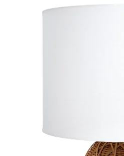 Lampada da tavolo NILWALA Rattan Naturale