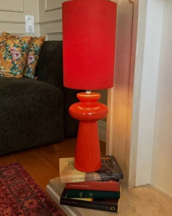Lampada da tavolo OTEROS Rosso
