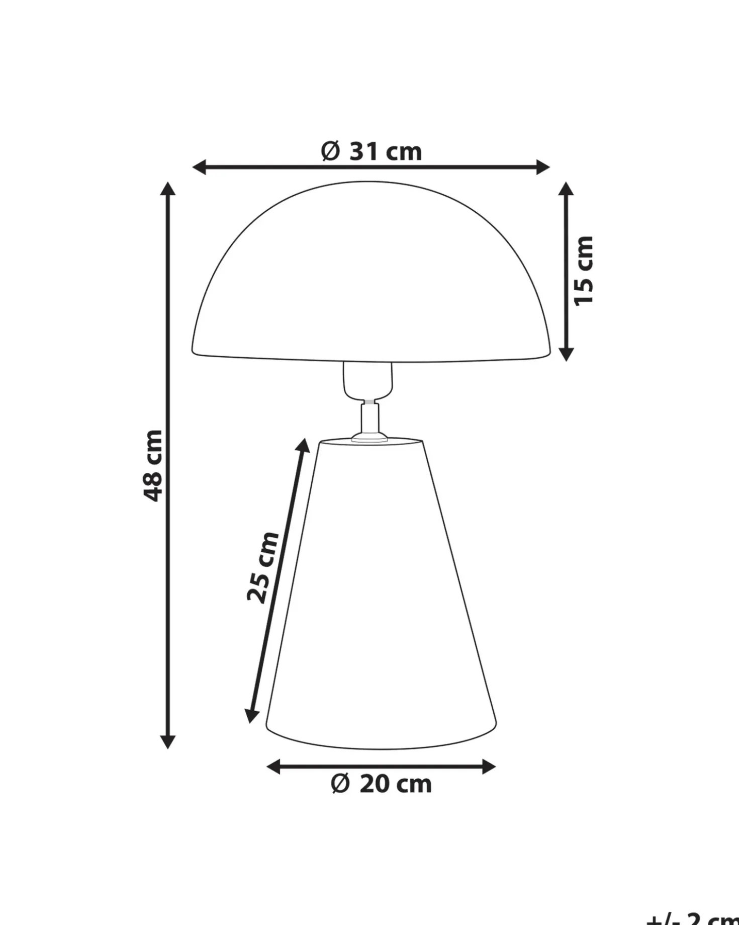Lampada da tavolo PALMIET Metallo Nero