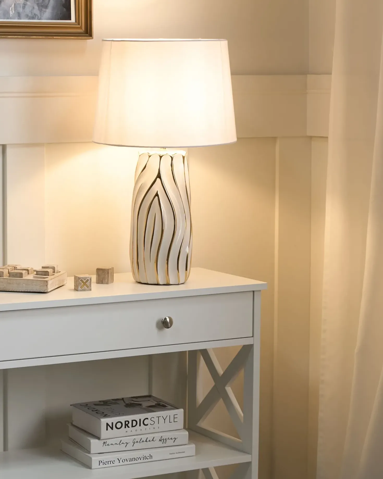 Lampada da tavolo PATUCA Ceramica Bianco