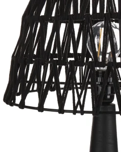 Lampada da tavolo PELLEJAS Legno di mango Nero