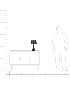 Lampada da tavolo PELLEJAS Legno di mango Nero