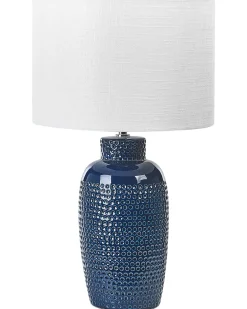 Lampada da tavolo PERLIS Ceramica Blu marino