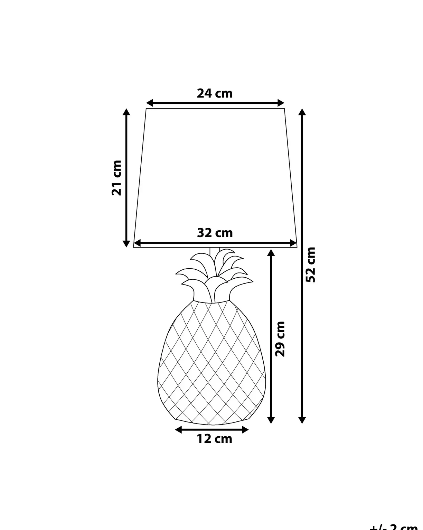 Lampada da tavolo PINEAPPLE Ceramica Oro