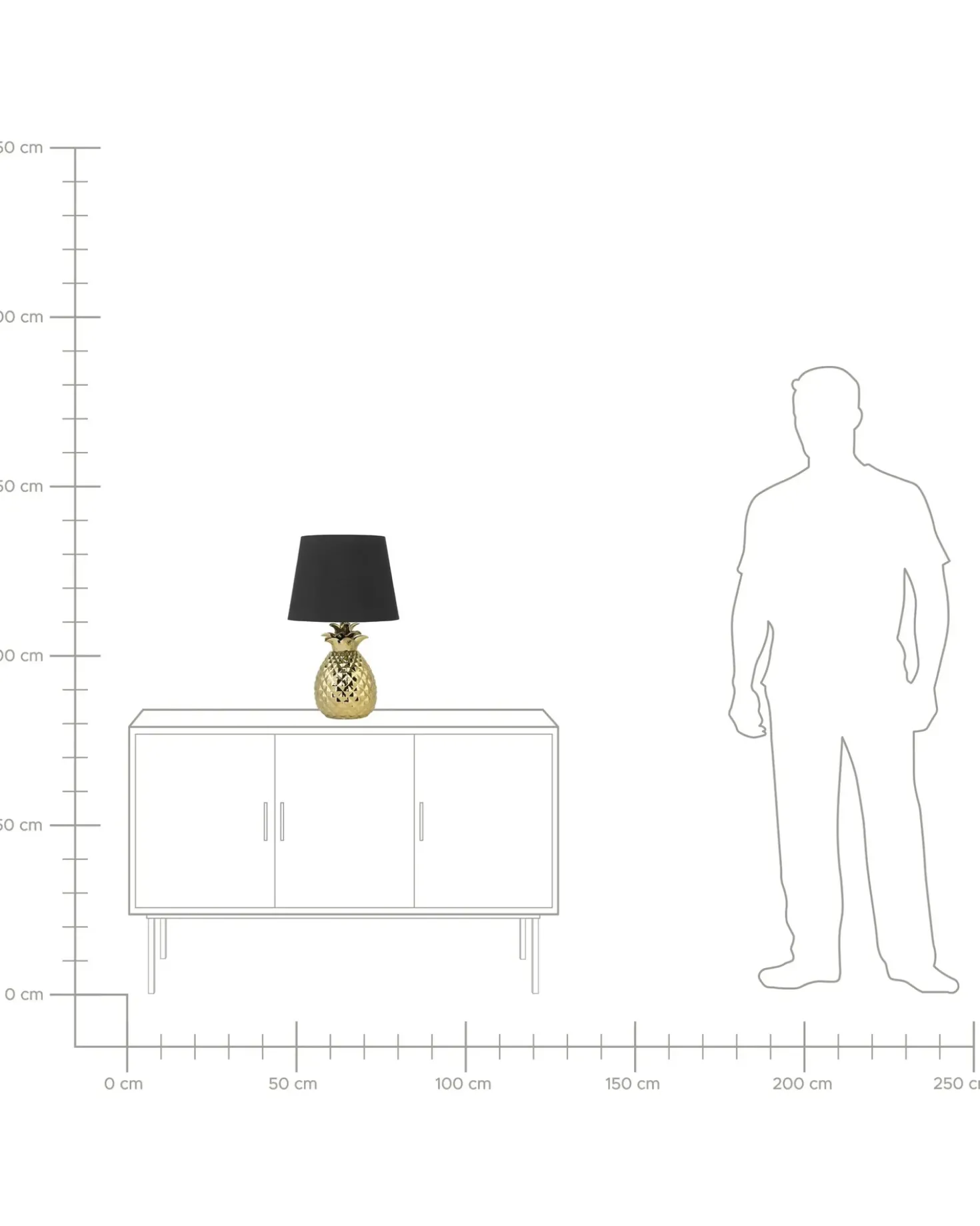 Lampada da tavolo PINEAPPLE Ceramica Oro
