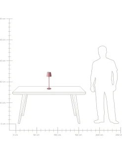 Lampada da tavolo POMBEIRO Metallo Rosa pastello