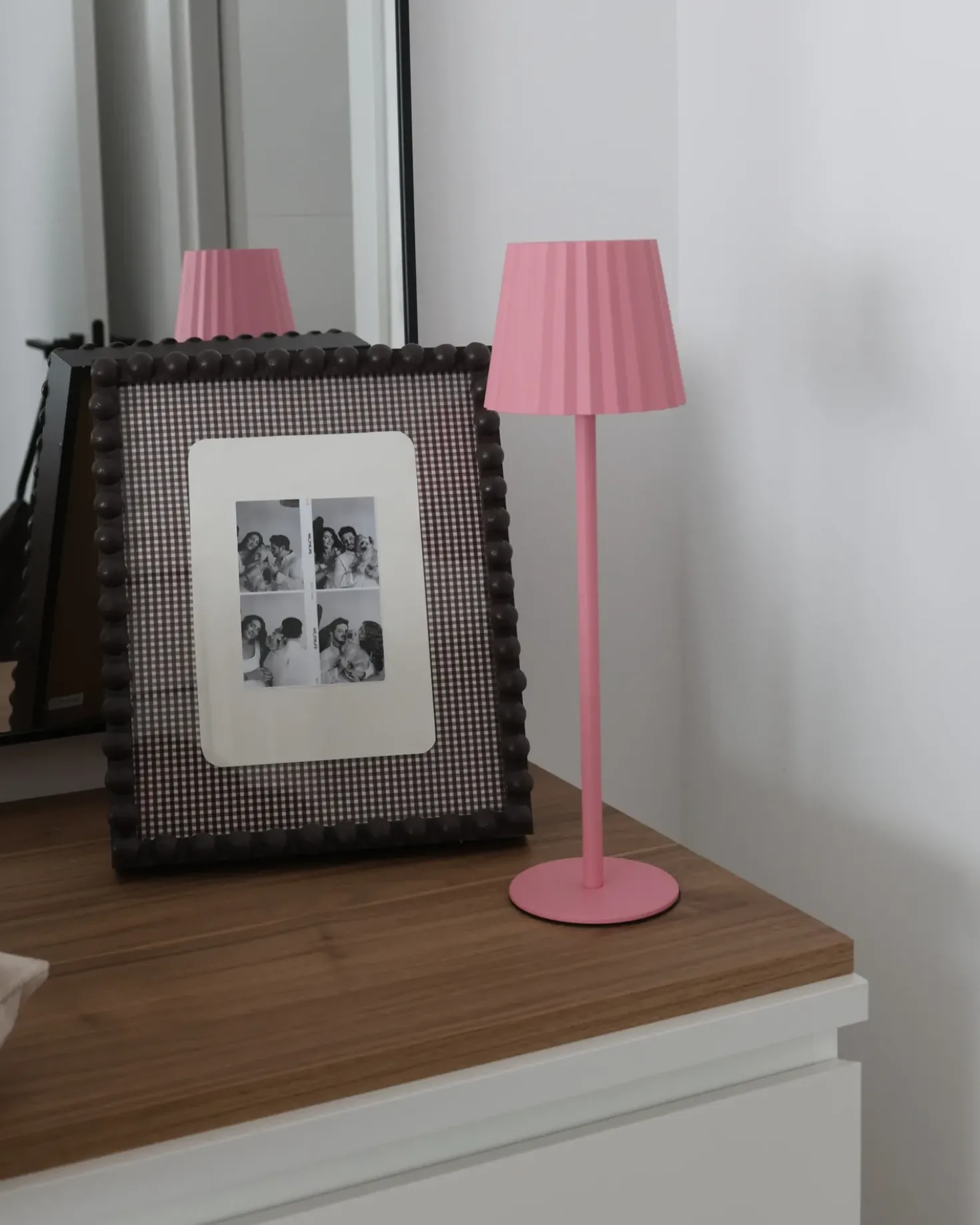 Lampada da tavolo POMBEIRO Metallo Rosa pastello