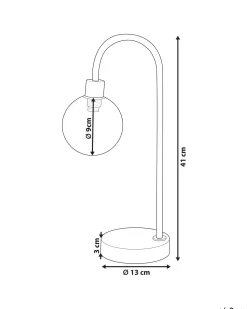 Lampada da tavolo RAMIS Metallo Argento