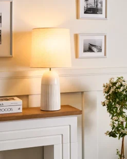 Lampada da tavolo SALIENTE Ceramica Bianco sporco