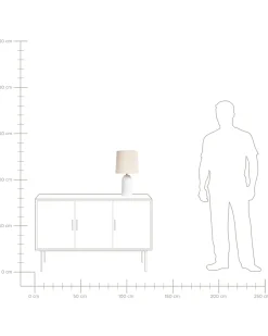 Lampada da tavolo SALIENTE Ceramica Bianco sporco