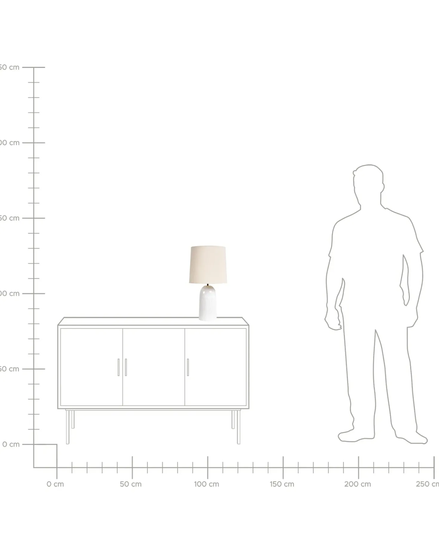 Lampada da tavolo SALIENTE Ceramica Bianco sporco