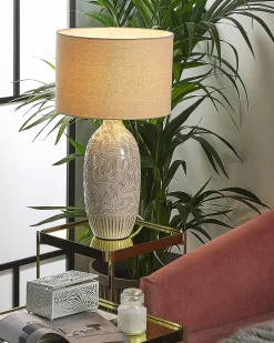 Lampada da tavolo SALZA Ceramica Beige