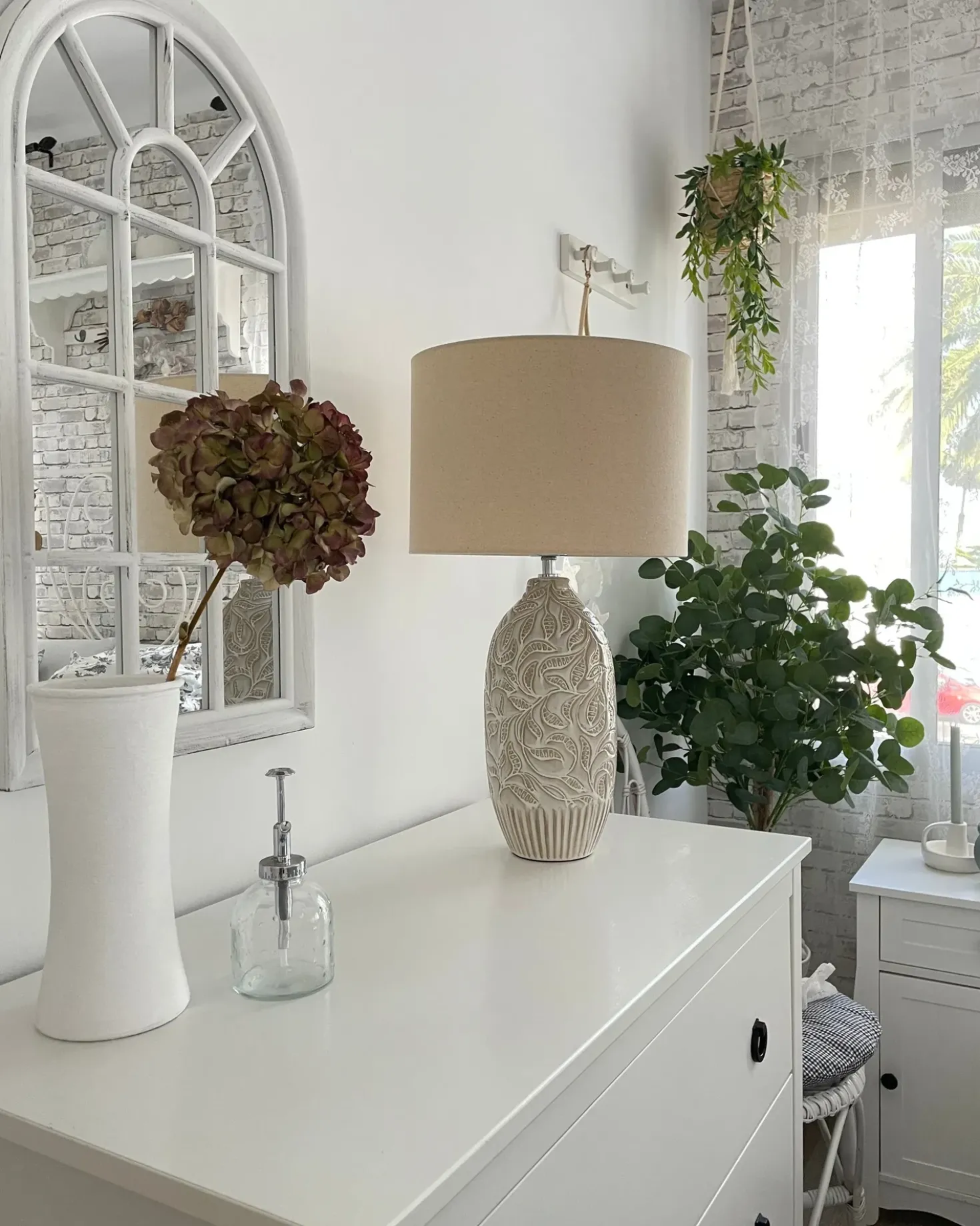 Lampada da tavolo SALZA Ceramica Beige
