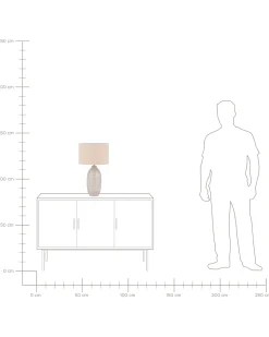 Lampada da tavolo SALZA Ceramica Beige