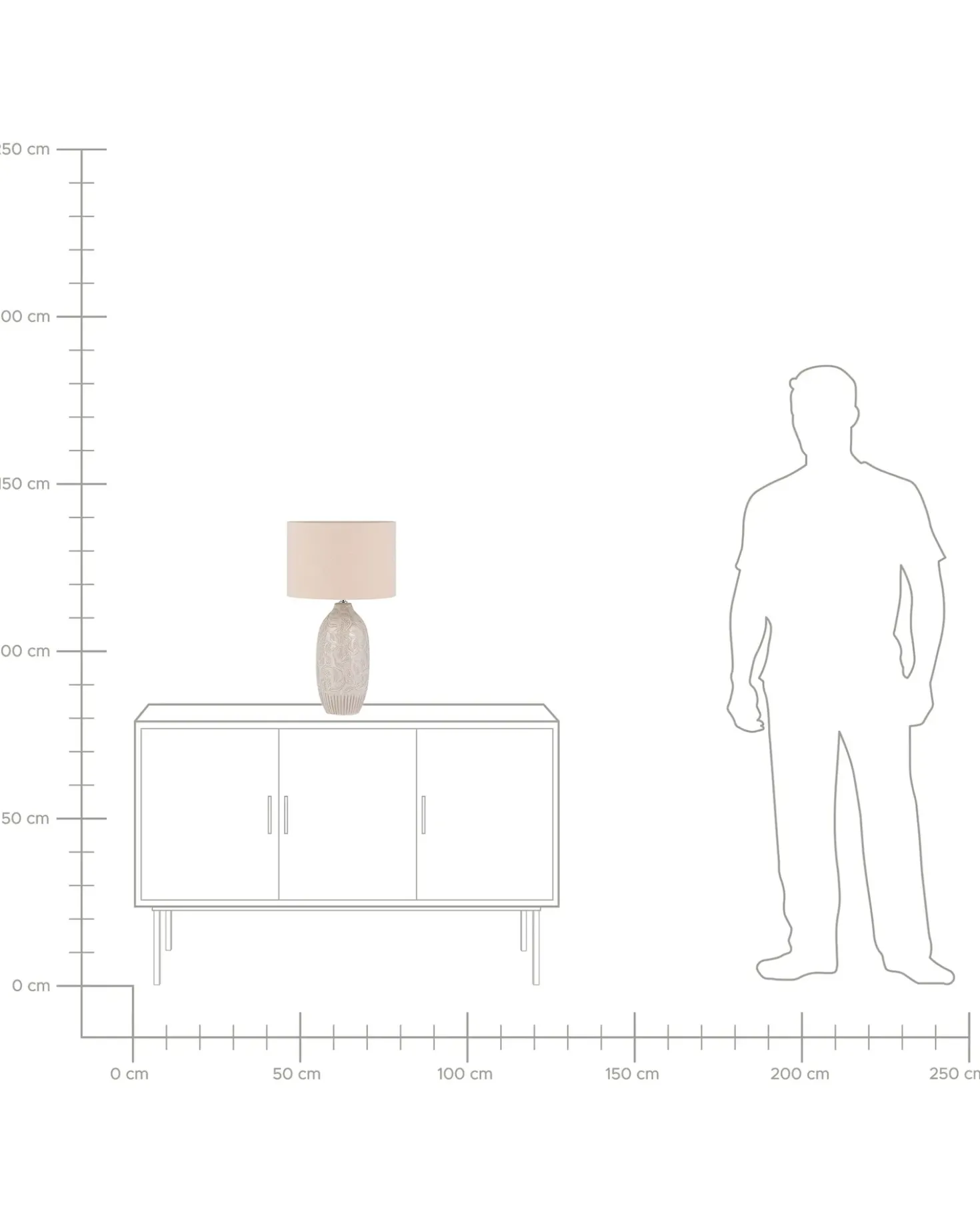 Lampada da tavolo SALZA Ceramica Beige