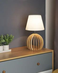 Lampada da tavolo SAMO Marrone/Bianco