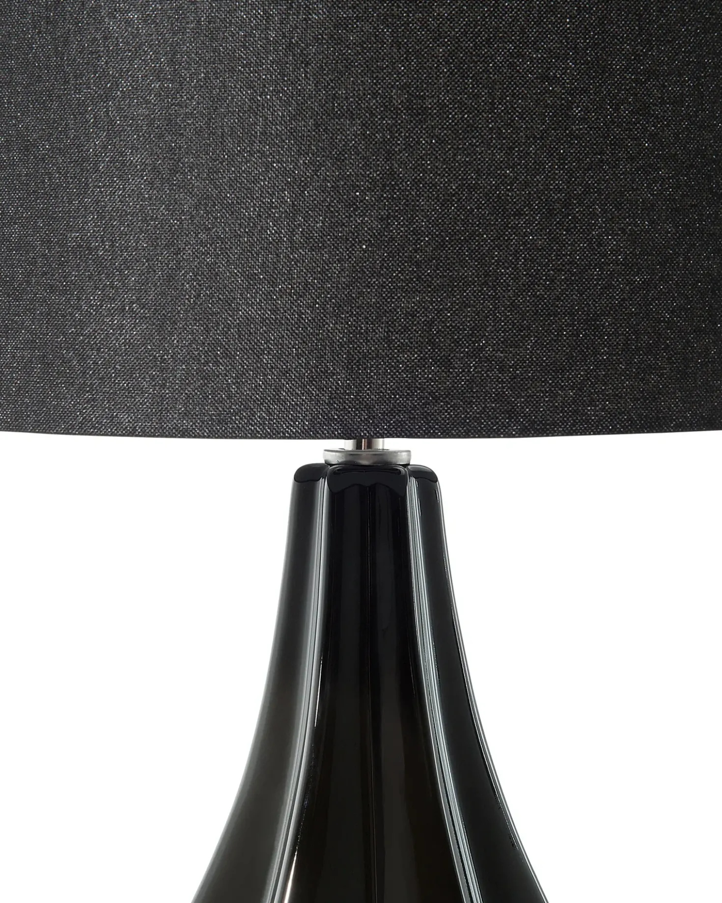 Lampada da tavolo SANTEE Porcellana Nero