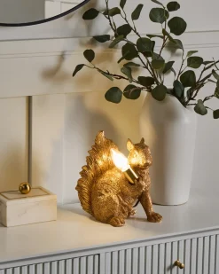Lampada da tavolo Scoiattolo PINOLI Oro