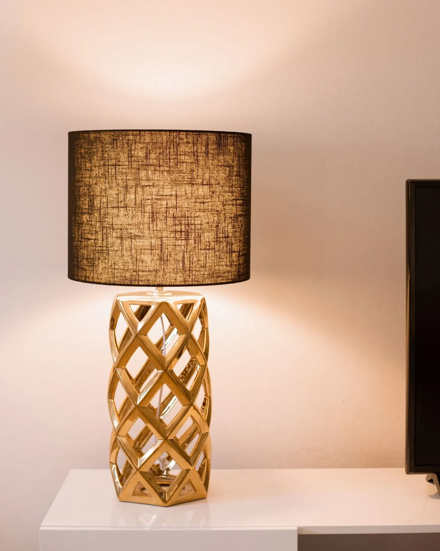 Lampada da tavolo SELJA Ceramica Oro