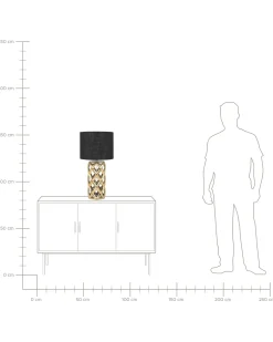 Lampada da tavolo SELJA Ceramica Oro