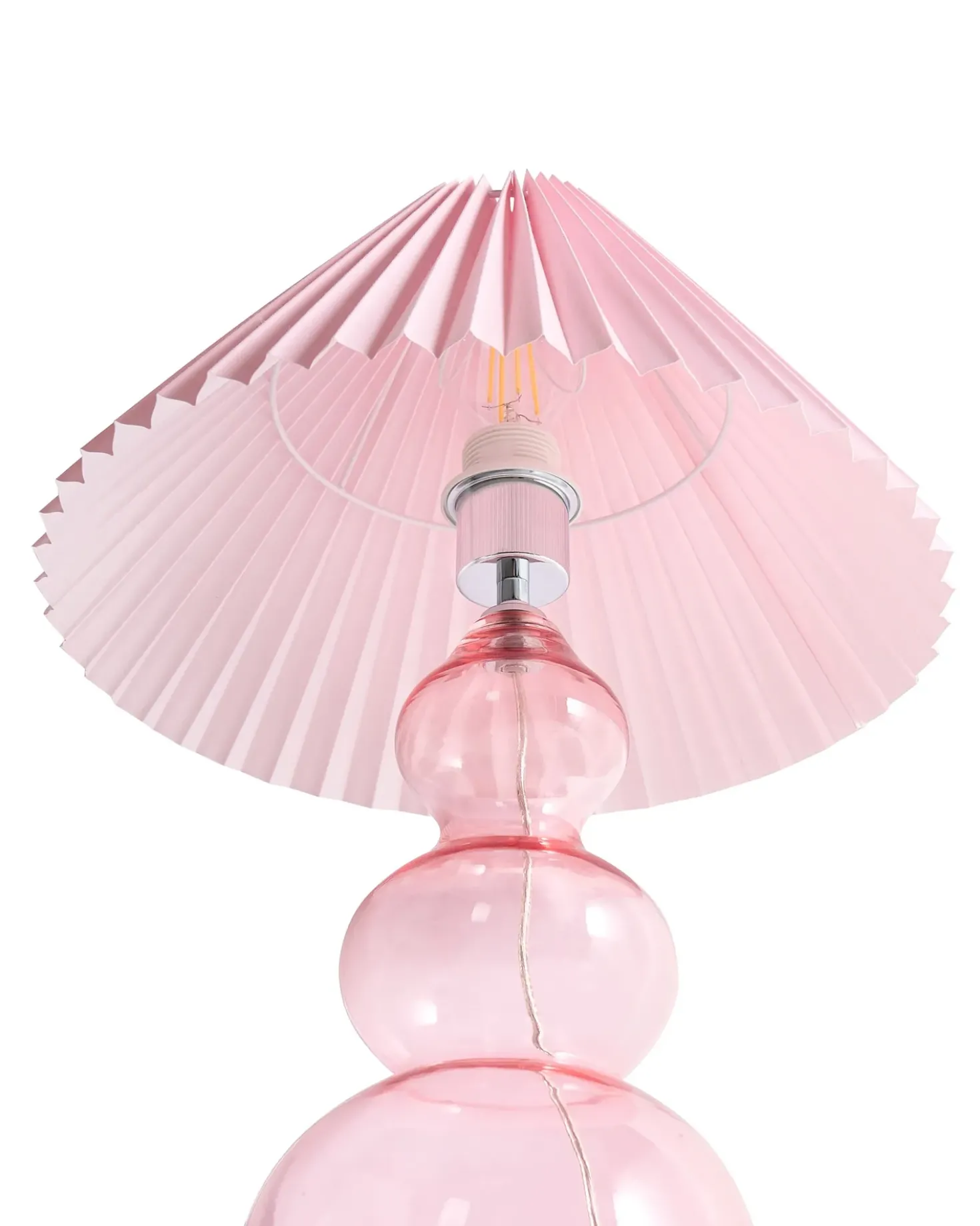 Lampada da tavolo SENGWA Vetro Rosa